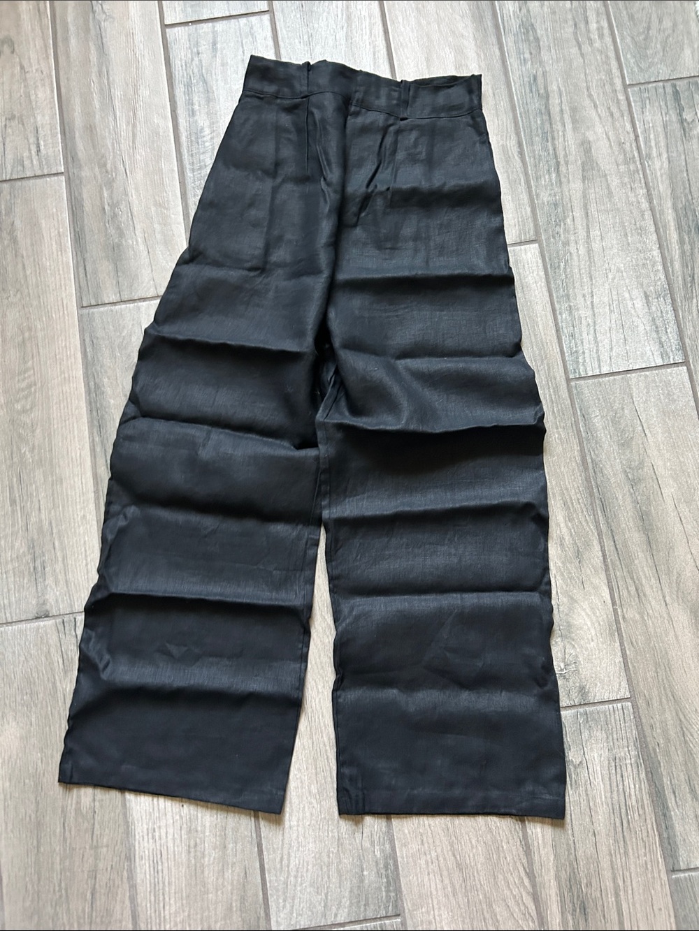 Faithfull the Brand ida pant Black Wide-Leg Linen-Blend Pants